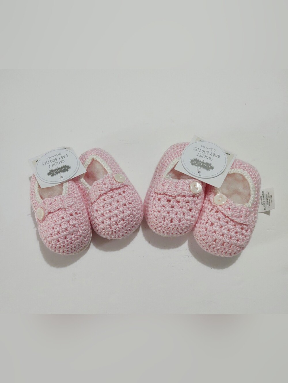 NWT Mud Pie Set 2 Booties 0-3 Months Pink